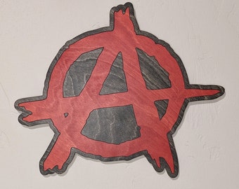 Anarchy Wood Sign Wall Art