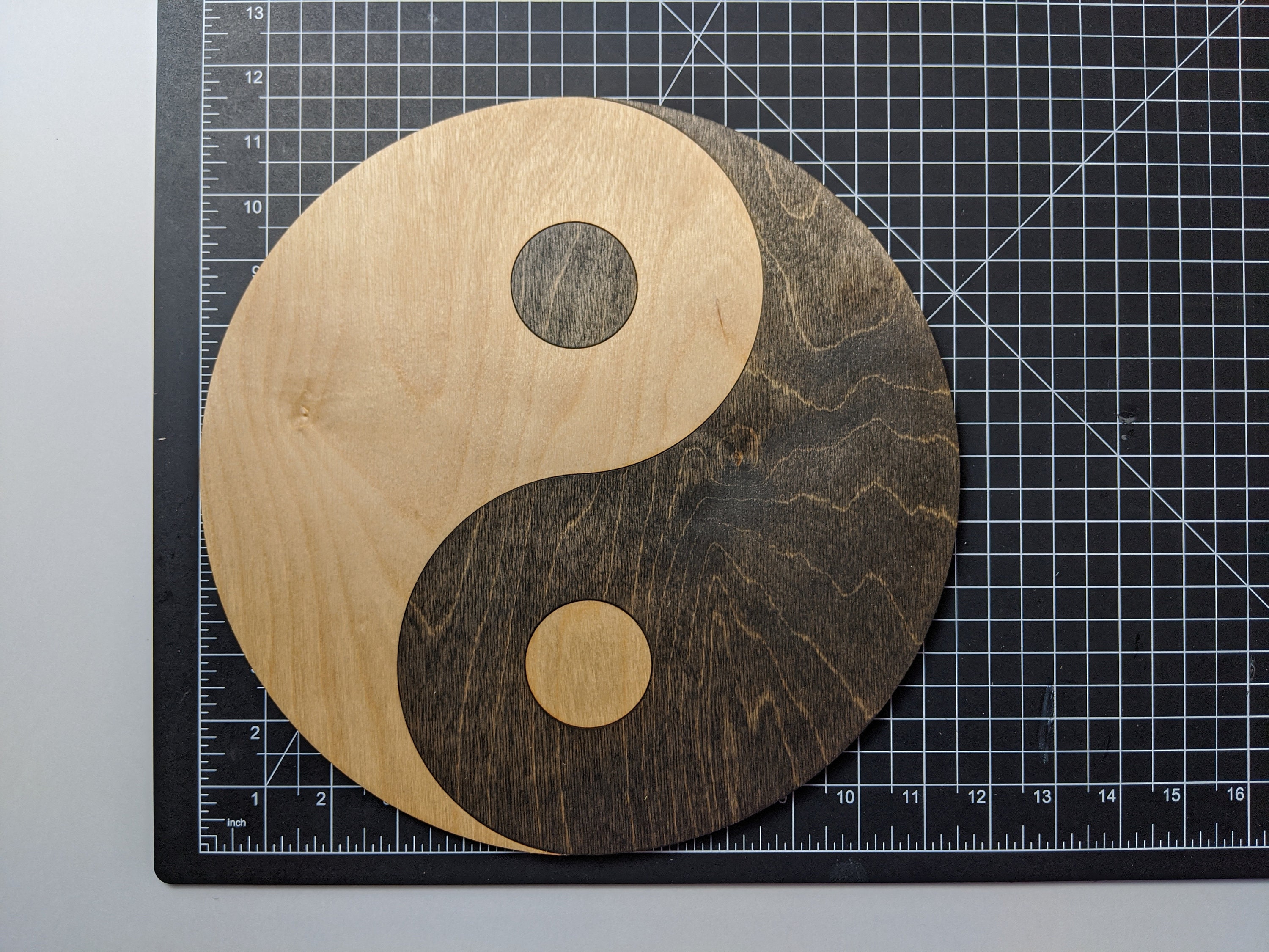 Yin and Yang Wood Sign Wall Art Etsy