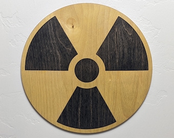 Radioactive Wood Sign Wall Art