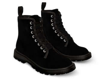 Botas de lona negras para hombre