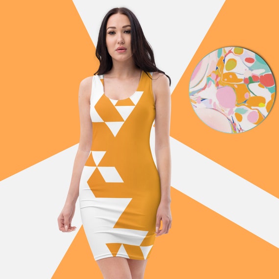 Orange Glo Fitted Dress