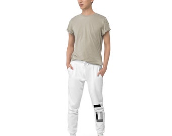 Abstract Patch Pantalones de chándal unisex de forro polar