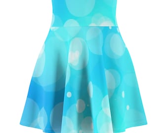 Falda skater para mujer Blue Lights (AOP)