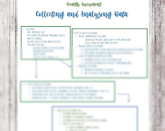 Health Assessment Nursing School Notes // Collecting and Analyzing Data // First Semester Nursing
