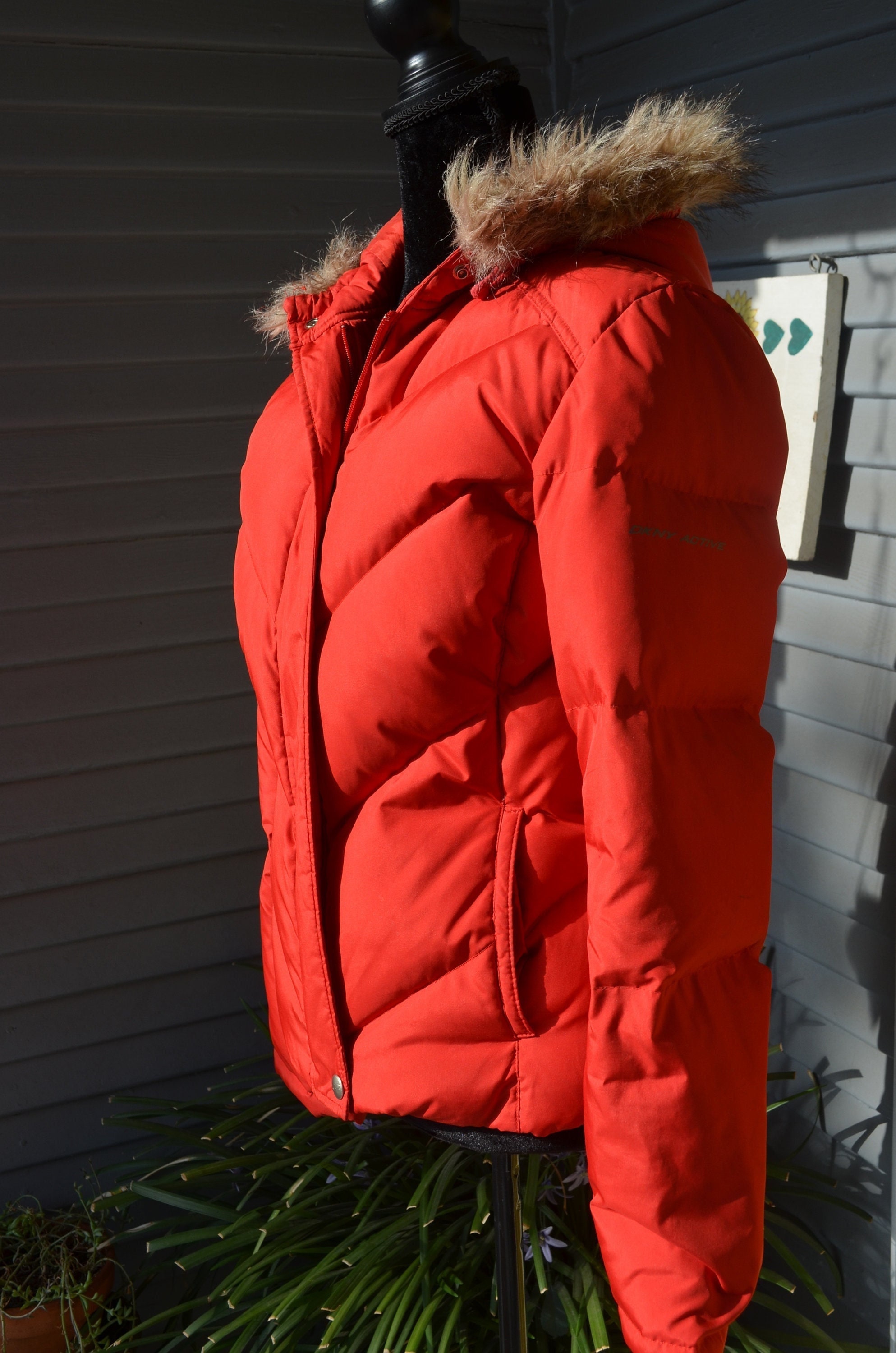 DKNY ACTIVE Chaqueta acolchada con capucha Estilo vintage Nueva condicion Donna Karan de Nueva York Chaqueta acolchada con capucha Equipada Rojo DKNY Esqui Invierno Etsy Mexico