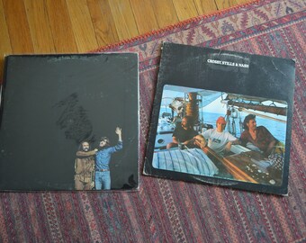CROSBY STILLS NASH Vintage Vinyl Record Bundle Set of 2 Albums Lp's Lps Crosby, Stills & Nash (1977) and Crosby and Nash (1972)