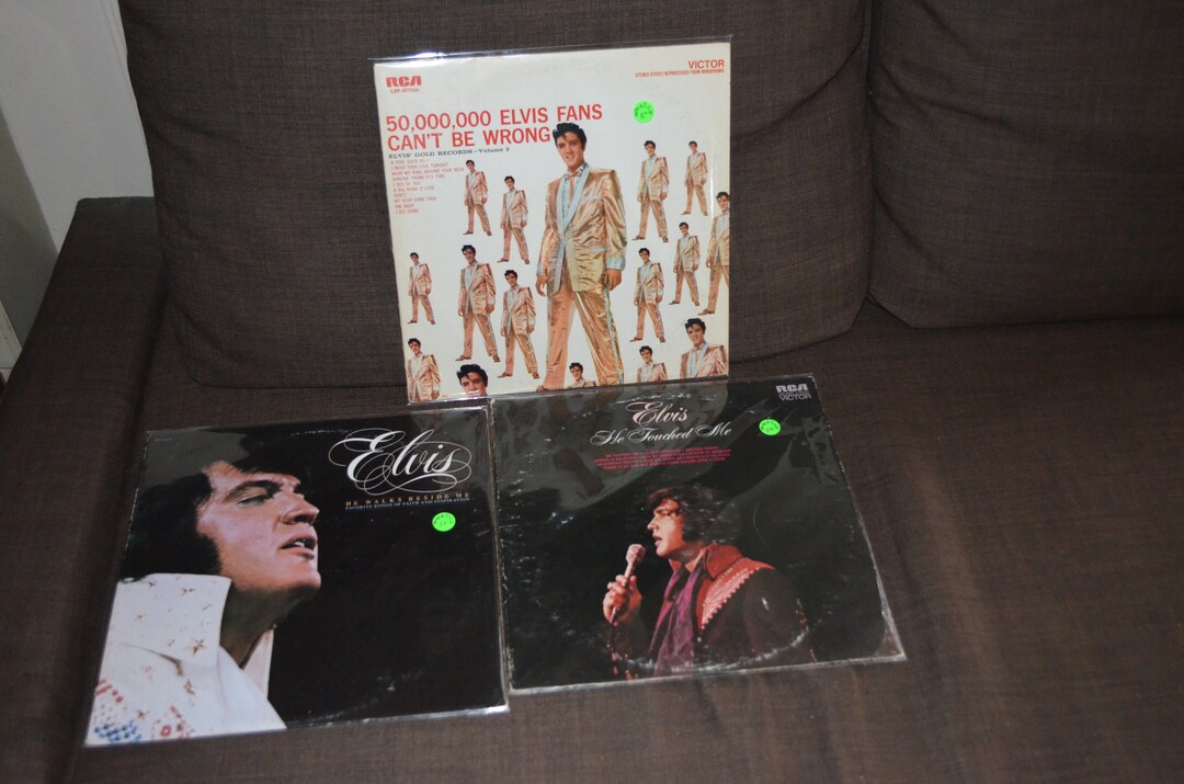 VINTAGE ELVIS VINYL Record Bundle of 3 Elvis Presley Albums Lp's 1950's
