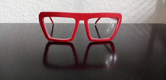 Grandi occhiali in acetato rettangolare con ponte dritto in | Etsy Italia