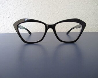 black butterfly-style acetate glasses
