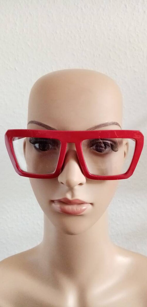 Grandi occhiali in acetato rettangolare con ponte dritto in | Etsy Italia