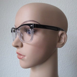 transparent schwarze Acetatbrille im Wayfarer-Stil Bild 4