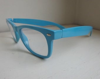 blaue Brille aus Kunststoff Wayfarer