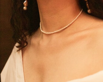 Collier de perles, Collier de perles pendentif, Collier de perles, Collier d’argent, Collier de mariage, Collier de perles