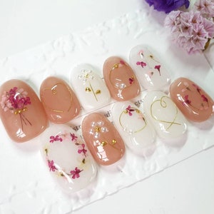押し花ネイル