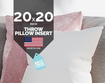 Pillow Inserts 20x20 inch Throw Cushion Filling Euro Filling for Square Form 20 inch Pillows with Cotton Plush Filler