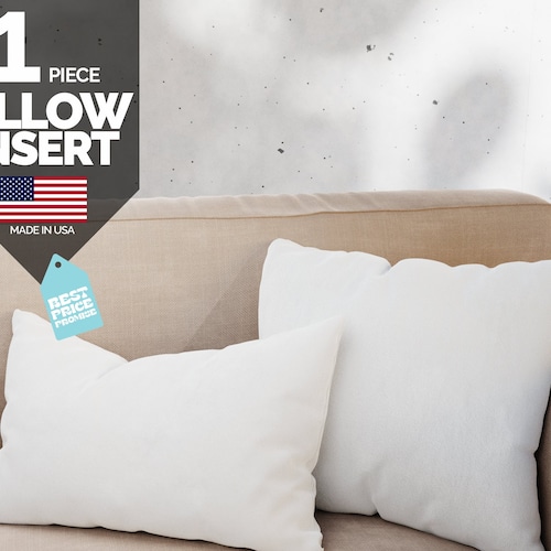 Down Alternative Hypoallergenic Pillow Insert Cotton Cover Etsy