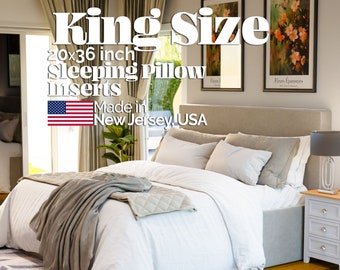 King Size Insert for 20x36 Pillow Inserts - Down Alternative Large King Size Sham for Bedroom with Hypoallergenic Cushion Filling