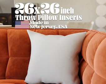26x26 Pillow Insert 26 inch Euro Pillow Stuffing Made in USA Hypoallergenic Form Sham Insert