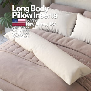 Extra Long Body Pillow Insert for Dakimakura Cushion for Sde Sleep and Maternity Pillows- Made in USA Dakimakura Pillow Insert
