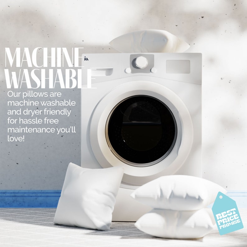 2 Down Alternative Pillow Forms Euro Pillow Inserts Square Etsy