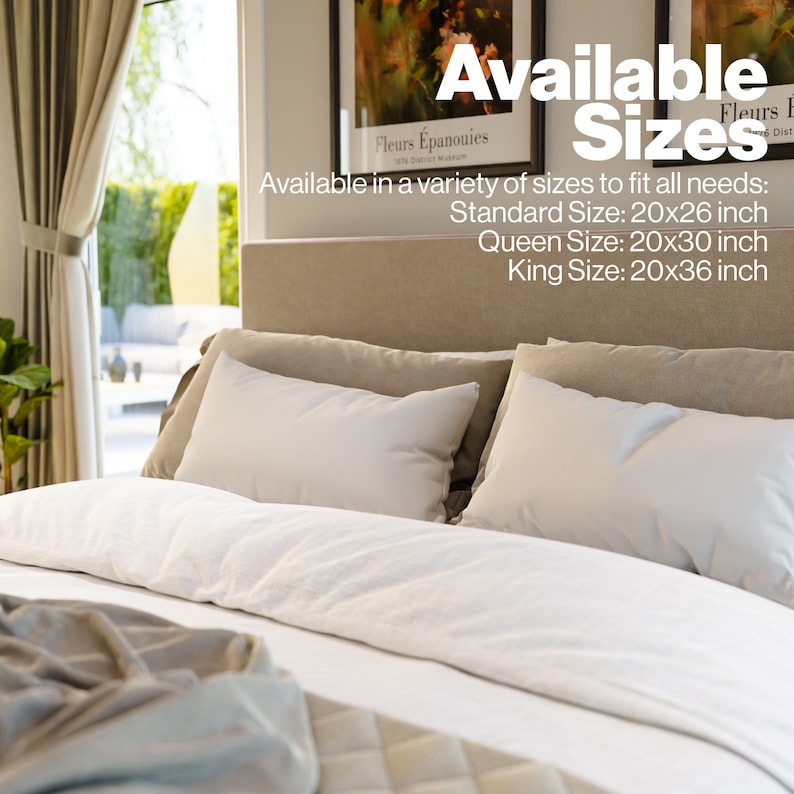 20x26 inch Standard size Sleeping Pillow, 20x30 inch Queen size bed pillow, 20x36 inch large pillow insert