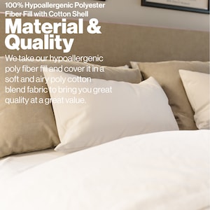 Hypoallergenic Cushion filling for Bedroom pillows in king, queen and standard size.