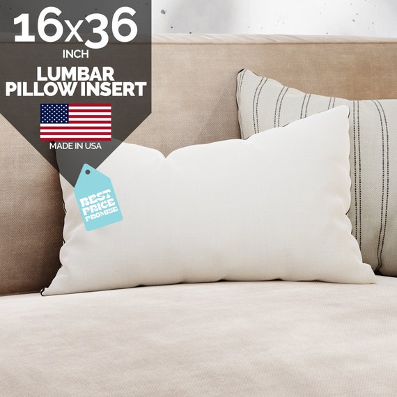 Pillow Inserts 16x36 for Indoor Outdoor Pillows in 16 X 36 Inch Throw  Cushion or Lumbar Pillow Insert Made in USA 