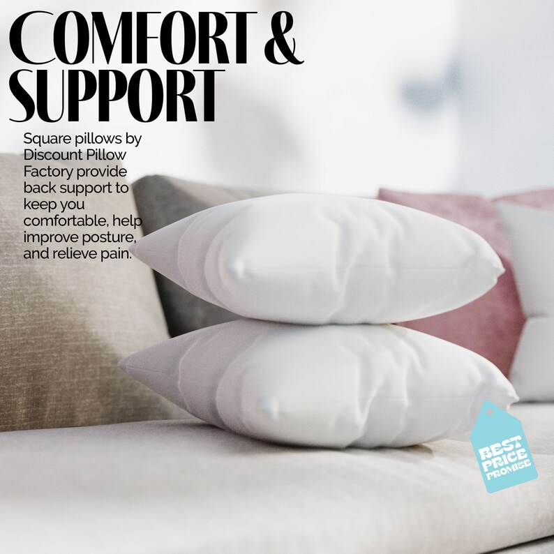 Comfortable and back supportive throw pillow inserts