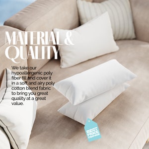 Down alternative hypoallergenic cushion stuffing for throw pillow inserts and euro shams