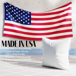Throw pillow inserts made in New Jersey, USA for fast delivery and high quality.