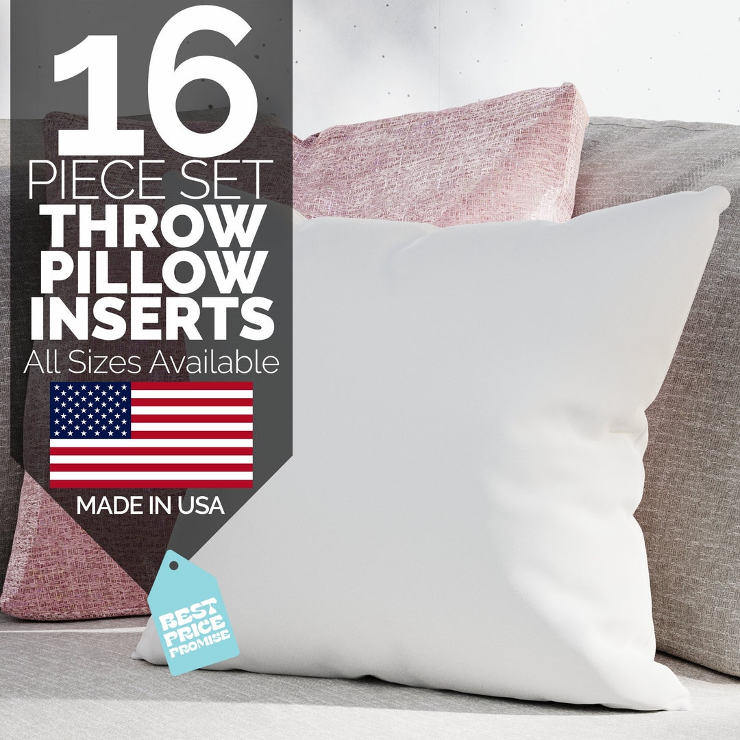 Throw Pillow Form Inserts Bulk Pack of 16 Hypoallergenic Etsy