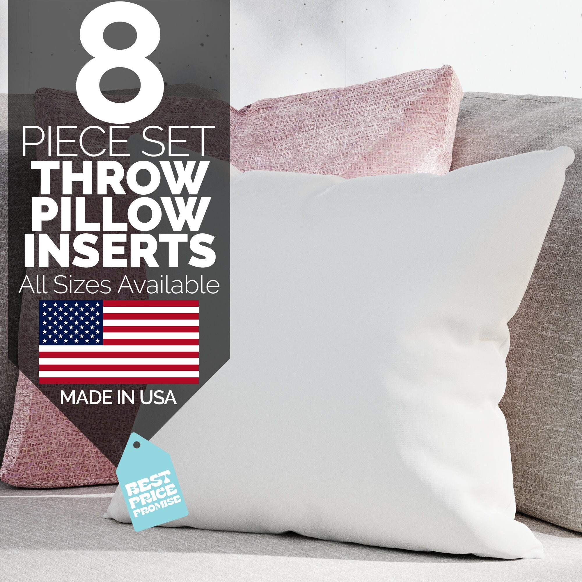  TSUTOMI 16x16 Pillow Insert Set of 2 for Pillow