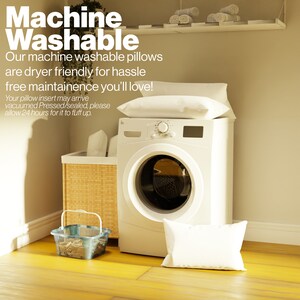 Machine washable and low maintenance sleeping pillow inserts