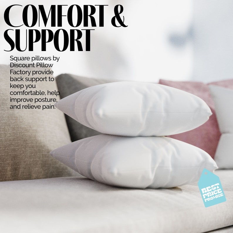 18x18 Euro Pillow Inserts Form Insert Throw Pillow Inserts Etsy