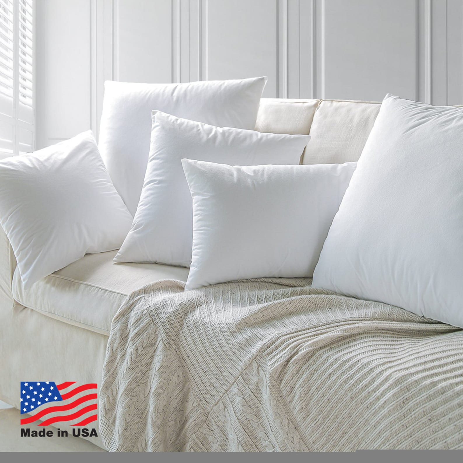 1 Down Alternative Stuffing Euro Pillow Insert Throw Pillow Etsy