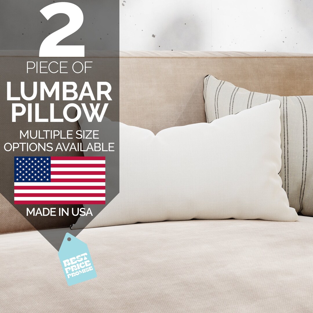 Lumbar Throw Pillow Inserts Cushion Stuffer Hypoallergenic Cushions