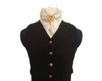 Cream/Pearl Pre-Tied Stock Tie
