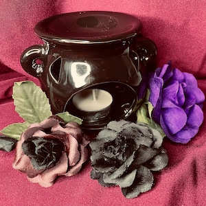 Black Cauldron Oil Burner - Wax Melter - Home Fragrance - Witch