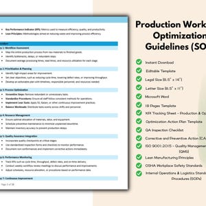 Production Workflow Optimization Guidelines