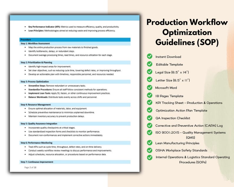 Production Workflow Optimization Guidelines