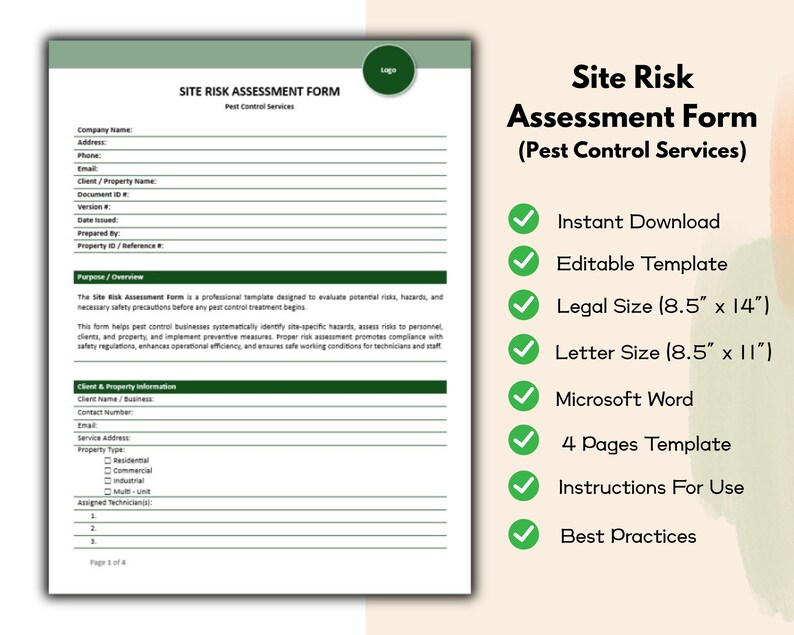 Site Risk Assessment Form
