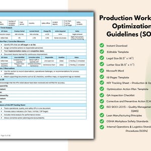 Production Workflow Optimization Guidelines