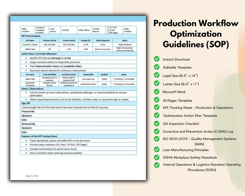 Production Workflow Optimization Guidelines