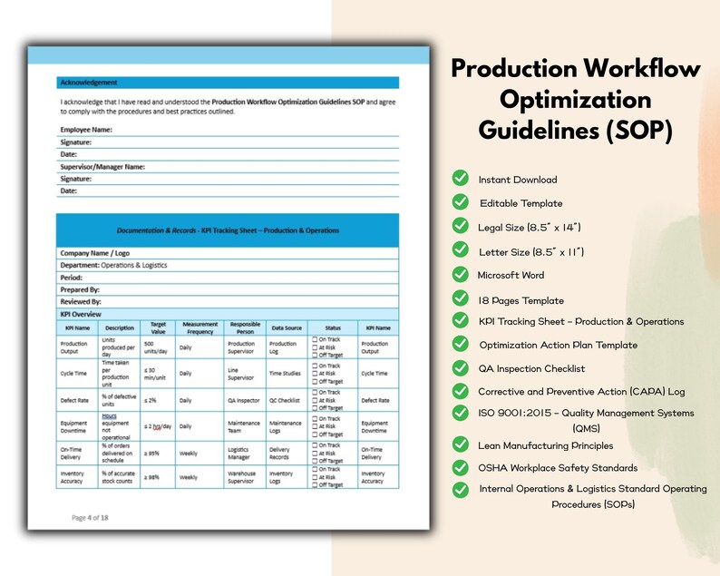 Production Workflow Optimization Guidelines