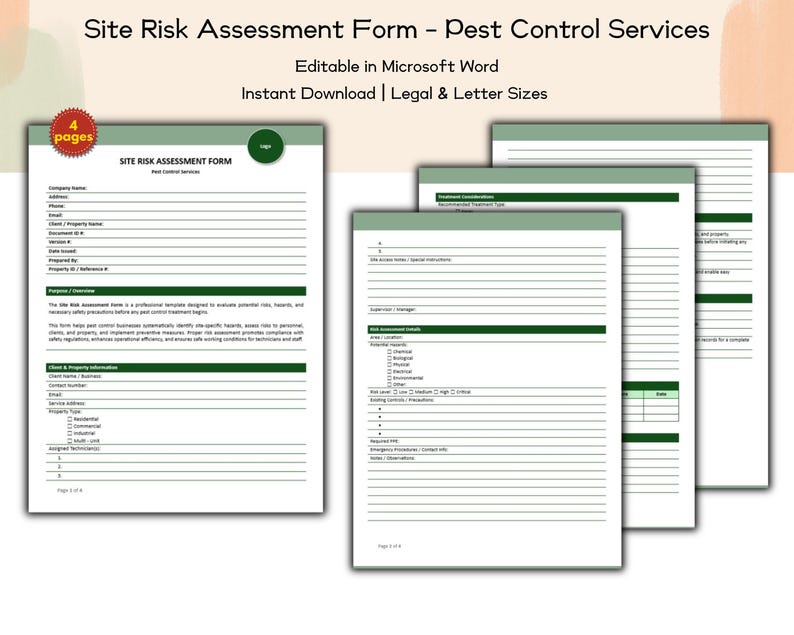 Site Risk Assessment Form
