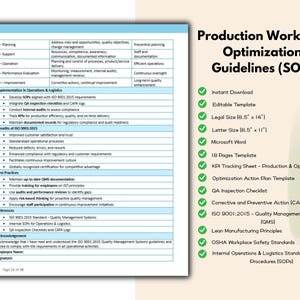 Production Workflow Optimization Guidelines