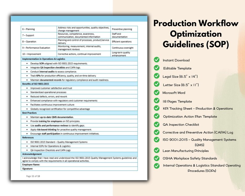 Production Workflow Optimization Guidelines