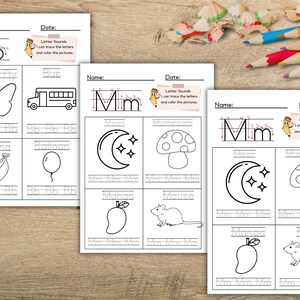 26 planilhas de sons de letras do alfabeto para impressão | planilhas de sons iniciais