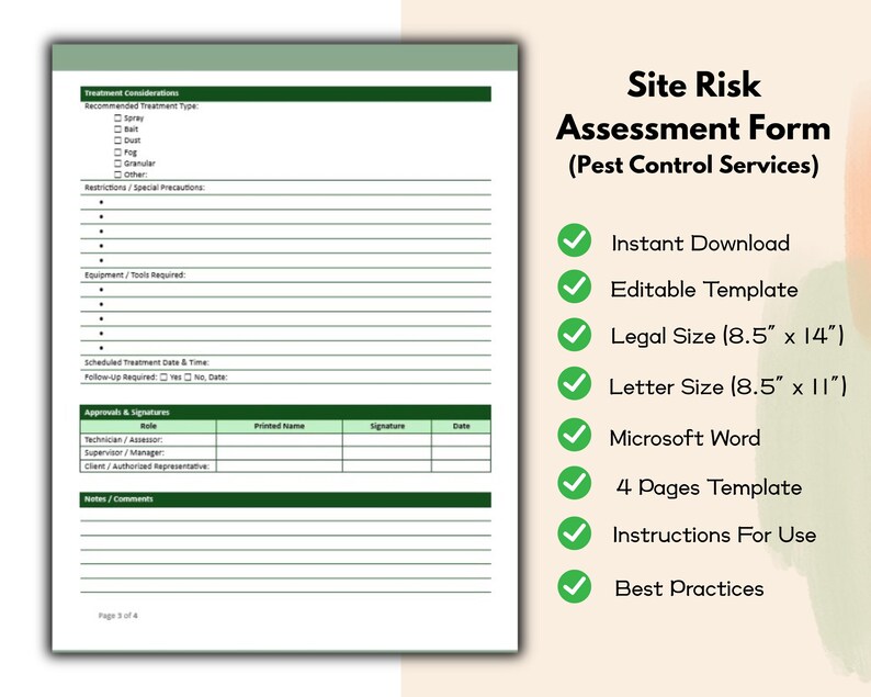 Site Risk Assessment Form