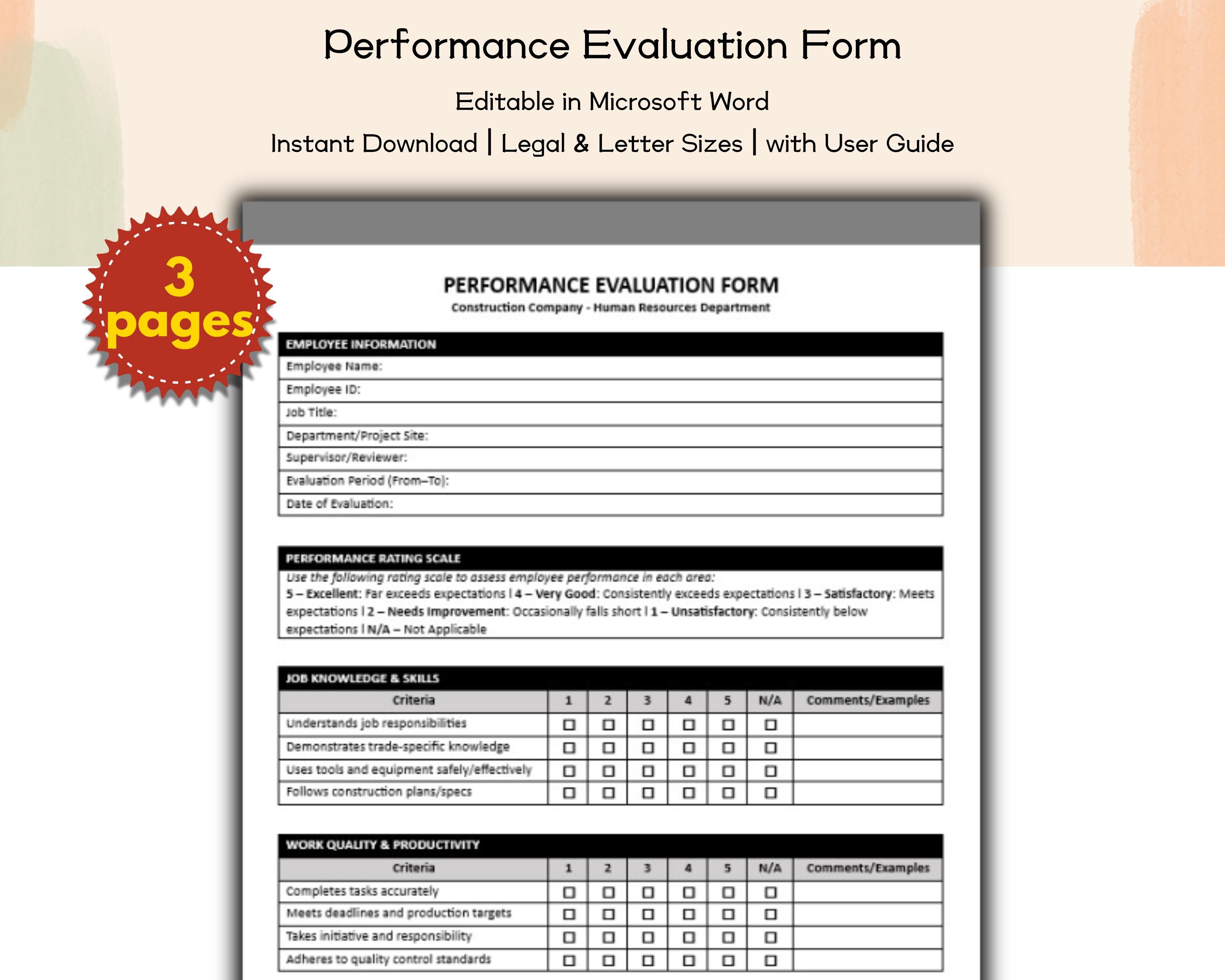 Pdr Forms Examples Pdr Template Word